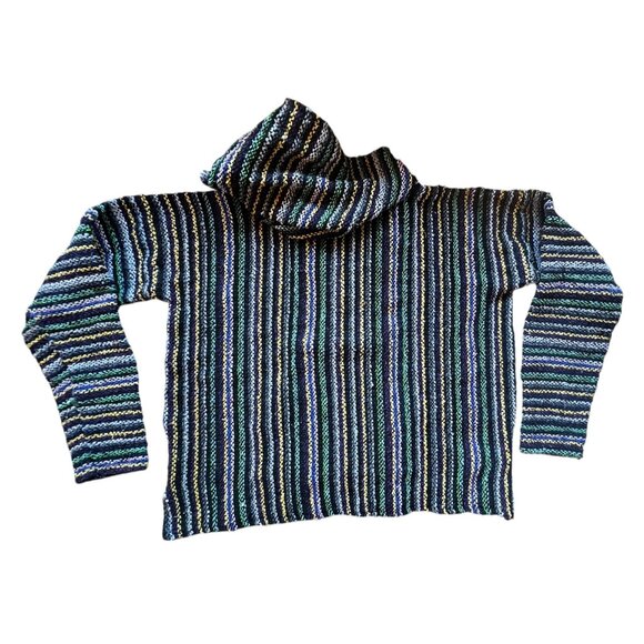 Vel Mex Hoodie Textured Black Multicolor Pull Over - Picture 8 of 15